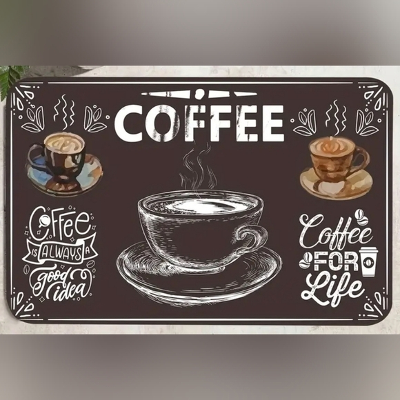 NIP Coffee Kitchen Floor Rug - Picture 1 of 3